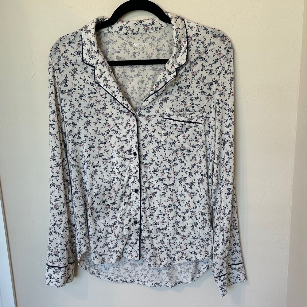 GAP Modal White Floral Pajama Set